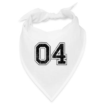 Anzahl 04 - Bandana - Weiß - Vorne
