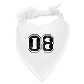 Anzahl 08 - Bandana - Weiß - Vorne