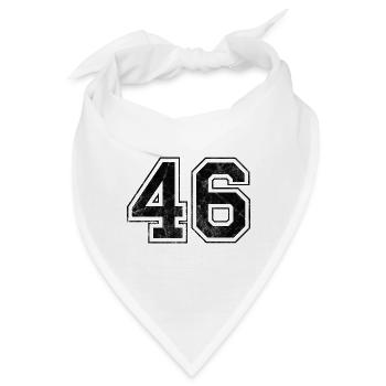 Anzahl 46 - Bandana - Weiß - Vorne