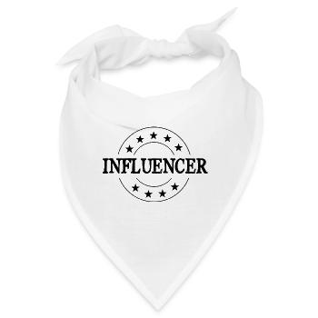 Influencer Beruf - Bandana - Weiß - Vorne