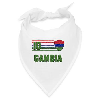 Gambia Fußball Mannschaft - Bandana - Weiß - Vorne