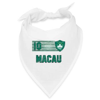 Macau Fußball Mannschaft - Bandana - Weiß - Vorne