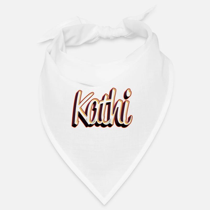 Kathi Vorname Name Spitzname Graffiti - Bandana - Weiß