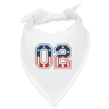 Anzahl 02 USA - Bandana - Weiß - Vorne