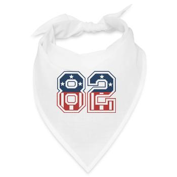 Nummer 82 USA - Bandana - Weiß - Vorne