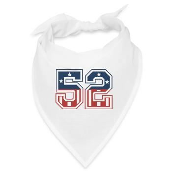 Nummer 52 USA - Bandana - Weiß - Vorne