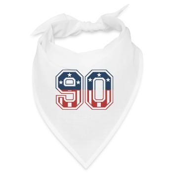 Nummer 90 USA - Bandana - Weiß - Vorne