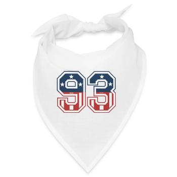 Nummer 93 USA - Bandana - Weiß - Vorne