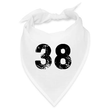 38 Zahl Trikot - Bandana - Weiß - Vorne