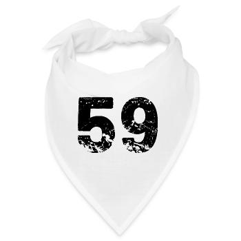 59 Zahl Trikot - Bandana - Weiß - Vorne