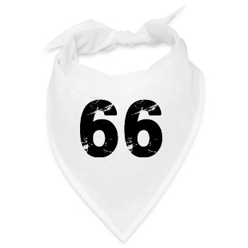 66 Zahl Trikot - Bandana - Weiß - Vorne