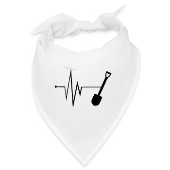 Schaufel Puls Silhouette - Bandana - Weiß - Vorne