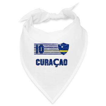 Curaçao Fußball Mannschaft - Bandana - Weiß - Vorne