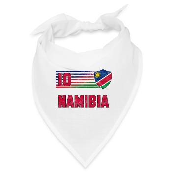 Namibia Fußball Mannschaft - Bandana - Weiß - Vorne