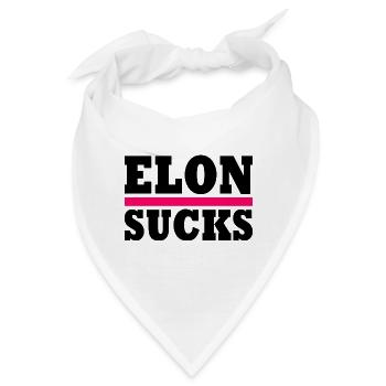 Elon sucks - Bandana - Weiß - Vorne