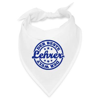 Bester Lehrer (Stempel) - Bandana - Weiß - Vorne