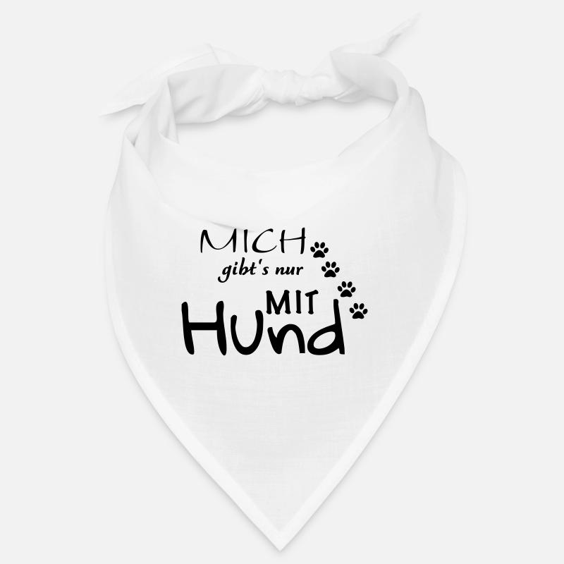 J'existe seulement avec un chien - Bandana - blanc
