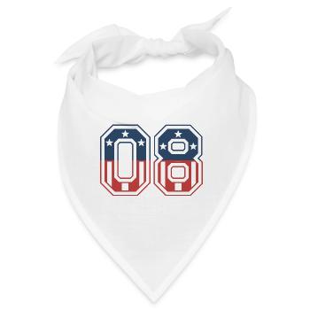 Anzahl 08 USA - Bandana - Weiß - Vorne