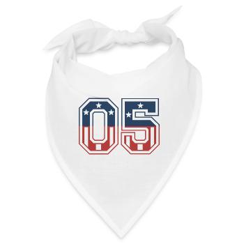 Anzahl 05 USA - Bandana - Weiß - Vorne