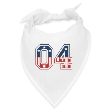 Anzahl 04 USA - Bandana - Weiß - Vorne