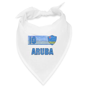 Aruba Fußball Mannschaft - Bandana - Weiß - Vorne