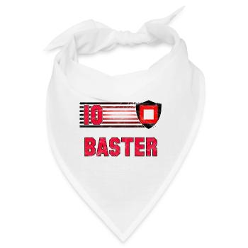 Baster Fußball Mannschaft - Bandana - Weiß - Vorne