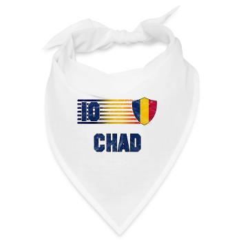 Tschad Fußball Mannschaft - Bandana - Weiß - Vorne