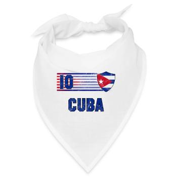 Kuba Fußball Mannschaft - Bandana - Weiß - Vorne