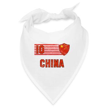 China Fußball Mannschaft - Bandana - Weiß - Vorne