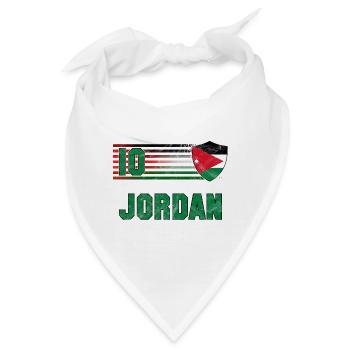 Jordanien Fußball Mannschaft - Bandana - Weiß - Vorne