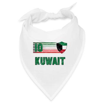 Kuwait Fußball Mannschaft - Bandana - Weiß - Vorne