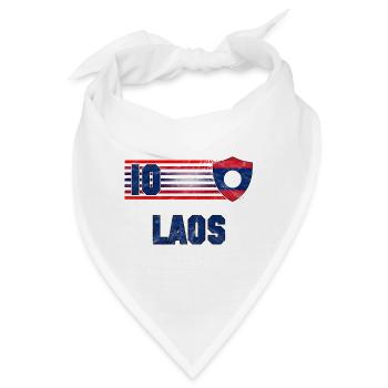 Laos Fußball Mannschaft - Bandana - Weiß - Vorne