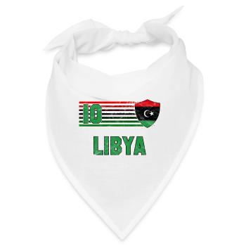 Libyen Fußball Mannschaft - Bandana - Weiß - Vorne