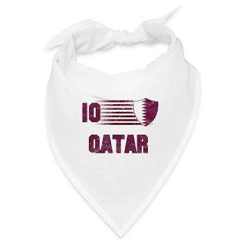 Katar Fußball Mannschaft - Bandana - Weiß - Vorne