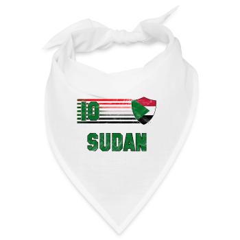Sudan Fußball Mannschaft - Bandana - Weiß - Vorne