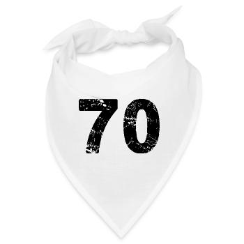 70 Zahl Trikot - Bandana - Weiß - Vorne