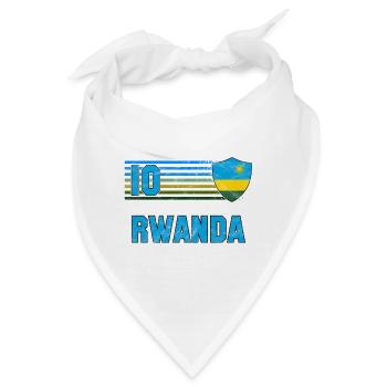 Ruanda Fußball Mannschaft - Bandana - Weiß - Vorne