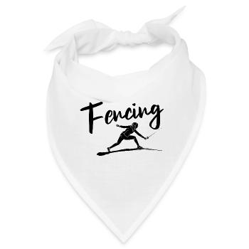 Fechten Florett Degen Fechtsport Fechter - Bandana - Weiß - Vorne