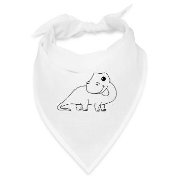 Dinosaurier brontosaurus Comic - Bandana - Weiß - Vorne