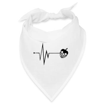 Bier zapfen puls - Bandana - Weiß - Vorne