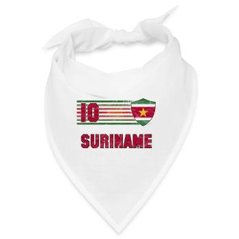 Suriname Fußball Mannschaft - Bandana - Weiß - Vorne