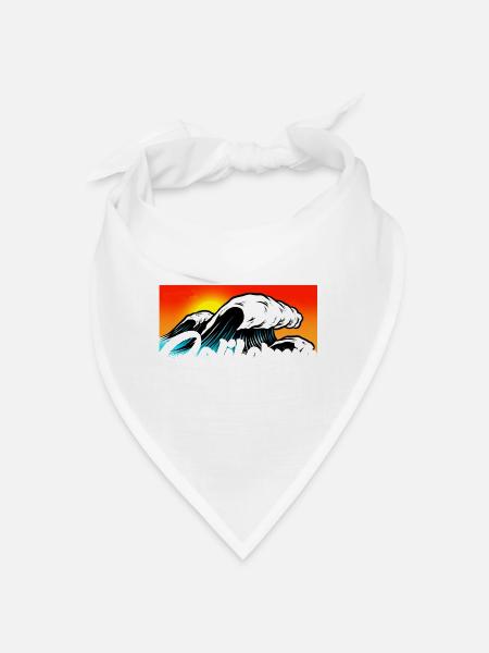 California Retro Surfer Palms vintage 70s - Bandana - white