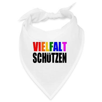 vielfalt schützen - Bandana - Weiß - Vorne