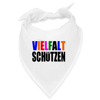 vielfalt schützen - Bandana - Weiß - Vorne
