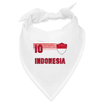 Indonesien Fußball Mannschaft - Bandana - Weiß - Vorne