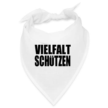 vielfalt schützen - Bandana - Weiß - Vorne