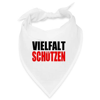 vielfalt schützen - Bandana - Weiß - Vorne