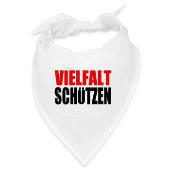 vielfalt schützen - Bandana - Weiß - Vorne