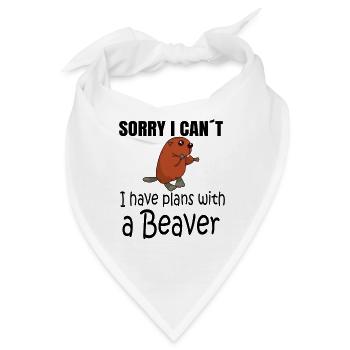 BEAVER: Plans with a Beaver - Bandana - Weiß - Vorne