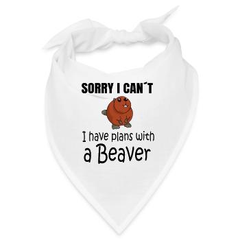 BEAVER: Plans with a Beaver - Bandana - Weiß - Vorne